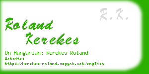 roland kerekes business card